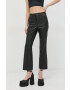 Beatrice B pantaloni femei culoarea negru evazati high waist - Pled.ro