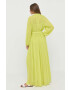 Beatrice B rochie culoarea verde maxi evazati - Pled.ro