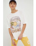 Billabong tricou din bumbac X SMILEY culoarea alb - Pled.ro