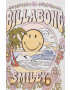 Billabong tricou din bumbac X SMILEY culoarea alb - Pled.ro