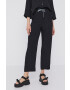 Bimba y Lola Pantaloni femei culoarea negru model drept high waist - Pled.ro