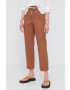 Bimba y Lola Pantaloni femei culoarea maro model drept high waist - Pled.ro