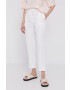 Bimba y Lola Pantaloni femei culoarea alb model drept high waist - Pled.ro