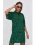 Bimba y Lola Rochie culoarea verde mini model drept - Pled.ro