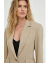 Herskind blazer din amestec de in culoarea bej un singur rand de nasturi neted - Pled.ro