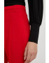 Herskind pantaloni femei culoarea rosu drept high waist - Pled.ro