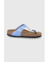 Birkenstock Șlapi Gizeh femei culoarea alb cu toc plat - Pled.ro