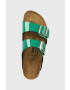 Birkenstock papuci Arizona femei culoarea verde 1025459 - Pled.ro