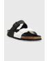 Birkenstock papuci Arizona Split femei culoarea negru 1019712 1019712-Blk/Whit - Pled.ro