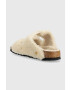 Birkenstock papuci de lana Arizona Bb Shearling femei culoarea gri - Pled.ro