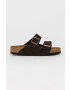 Birkenstock Papuci din piele femei culoarea maro - Pled.ro