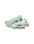 Birkenstock papuci din piele Arizona femei culoarea verde 1025539 - Pled.ro