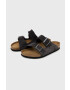 Birkenstock papuci din piele Arizona Sfb barbati culoarea gri - Pled.ro