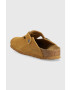 Birkenstock papuci din piele Boston Corduroy femei culoarea bej 1025668 - Pled.ro