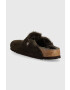 Birkenstock papuci din piele Boston FUR - Pled.ro