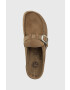 Birkenstock papuci din piele Buckley femei culoarea bej 1019490 - Pled.ro