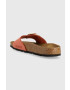 Birkenstock papuci din piele Madrid femei culoarea portocaliu 1025407 - Pled.ro