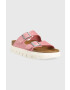 Birkenstock papuci din piele X PAPILLIO Arizona Chunky femei culoarea roz 1025291 - Pled.ro