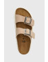 Birkenstock papuci din piele X PAPILLIO Arizona Chunky femei culoarea bej 1024950 - Pled.ro