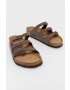 Birkenstock Papuci Florida femei culoarea albastru marin - Pled.ro