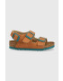 Birkenstock sandale copii culoarea maro - Pled.ro