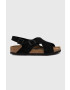 Birkenstock sandale din piele întoarsă Tulum SFB femei culoarea negru 1024086-black - Pled.ro