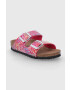 Birkenstock slapi copii culoarea argintiu - Pled.ro