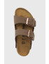 Birkenstock slapi copii Arizona culoarea maro - Pled.ro