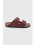 Birkenstock Șlapi de piele femei culoarea maro - Pled.ro