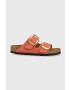 Birkenstock slapi de piele Arizona femei culoarea portocaliu 1025424 - Pled.ro