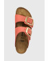 Birkenstock slapi de piele Arizona femei culoarea portocaliu 1025424 - Pled.ro