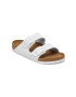 Birkenstock slapi de piele Arizona femei culoarea alb 1025061 - Pled.ro