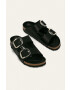 Birkenstock slapi de piele femei culoarea negru - Pled.ro