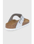 Birkenstock șlapi de piele Gizeh femei culoarea argintiu cu toc plat 1003675-Silver - Pled.ro