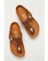 Birkenstock șlapi de piele Gizeh Big Buckle 1018745-Cognac - Pled.ro