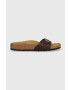 Birkenstock slapi de piele Madrid femei culoarea maro 1014615 - Pled.ro