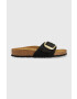 Birkenstock șlapi de piele Madrid Big Buckle femei culoarea negru 1023373.BLK-BLACK - Pled.ro