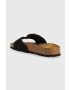 Birkenstock șlapi de piele Madrid Big Buckle femei culoarea negru 1023373.BLK-BLACK - Pled.ro