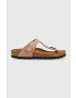 Birkenstock slapi din piele intoarsa Gizeh SFB femei culoarea roz cu toc plat 1024106 - Pled.ro