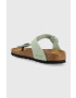 Birkenstock șlapi din piele întoarsă Gizeh SFB femei culoarea verde cu toc plat 1024062 1024062-Matcha - Pled.ro