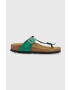 Birkenstock slapi Gizeh femei culoarea verde cu toc plat 1025457 - Pled.ro