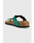 Birkenstock slapi Gizeh femei culoarea verde cu toc plat 1025457 - Pled.ro