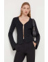 Blugirl Blumarine cardigan din amestec de lana culoarea negru light - Pled.ro