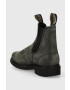 Blundstone botine din piele intoarsa femei culoarea gri cu toc plat 1308.Rustic.Black - Pled.ro