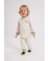 Bobo Choses longsleeve bebelusi culoarea bej cu imprimeu - Pled.ro