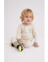 Bobo Choses longsleeve bebelusi culoarea bej cu imprimeu - Pled.ro