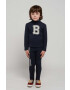 Bobo Choses longsleeve copii culoarea albastru marin cu imprimeu - Pled.ro