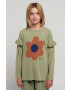 Bobo Choses longsleeve din bumbac pentru copii culoarea verde - Pled.ro