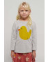 Bobo Choses longsleeve din bumbac pentru copii culoarea gri cu imprimeu - Pled.ro