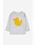 Bobo Choses longsleeve din bumbac pentru copii culoarea gri cu imprimeu - Pled.ro